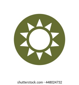   Sun  icon. Flat design.