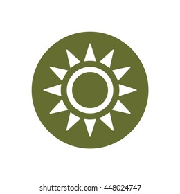   Sun  icon. Flat design.
