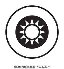   Sun  icon. Flat design.