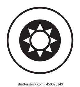   Sun  icon. Flat design.