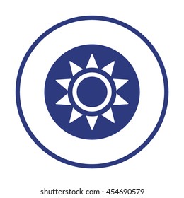   Sun  icon. Flat design.