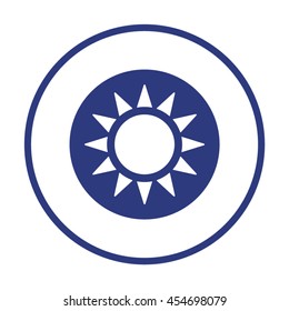   Sun  icon. Flat design.