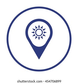   Sun  icon. Flat design.