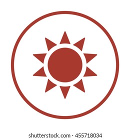   Sun  icon. Flat design.