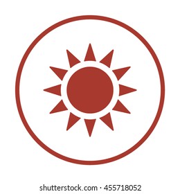   Sun  icon. Flat design.