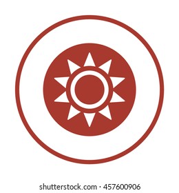   Sun  icon. Flat design.