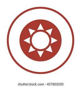   Sun  icon. Flat design.