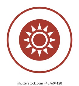   Sun  icon. Flat design.