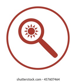   Sun  icon. Flat design.