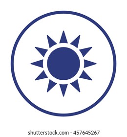   Sun  icon. Flat design.