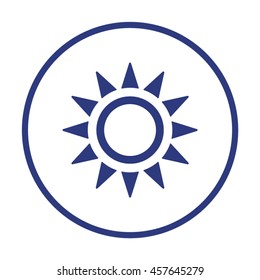   Sun  icon. Flat design.