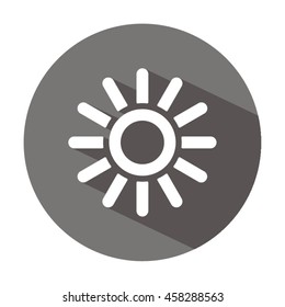   Sun  icon. Flat design.