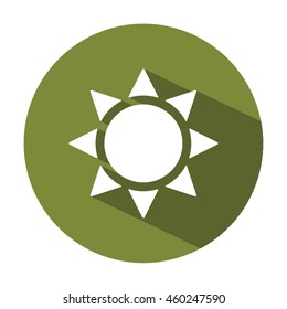   Sun  icon. Flat design.