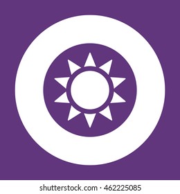   Sun  icon. Flat design.