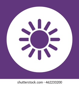   Sun  icon. Flat design.