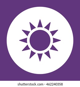   Sun  icon. Flat design.