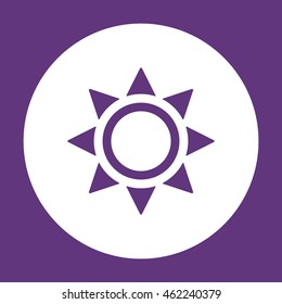   Sun  icon. Flat design.