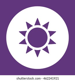   Sun  icon. Flat design.