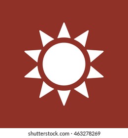   Sun  icon. Flat design.