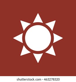   Sun  icon. Flat design.