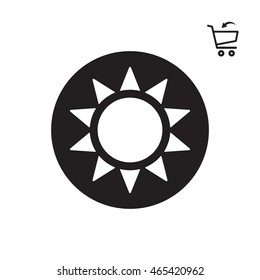   Sun  icon. Flat design.