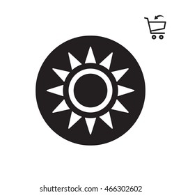   Sun  icon. Flat design.