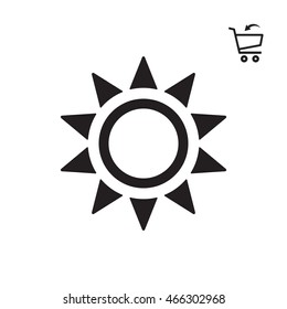   Sun  icon. Flat design.