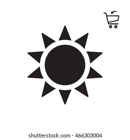  Sun  icon. Flat design.