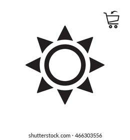   Sun  icon. Flat design.