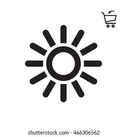   Sun  icon. Flat design.