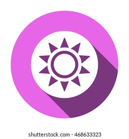   Sun  icon. Flat design.