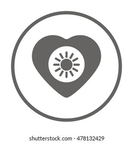   Sun  icon. Flat design.