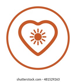   Sun  icon. Flat design.