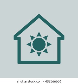   Sun  icon. Flat design.