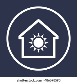   Sun  icon. Flat design.