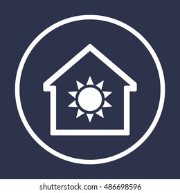   Sun  icon. Flat design.