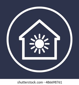   Sun  icon. Flat design.