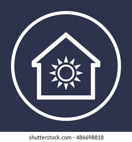   Sun  icon. Flat design.