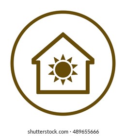   Sun  icon. Flat design.