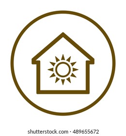   Sun  icon. Flat design.