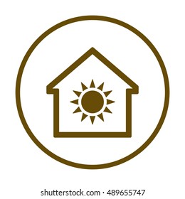   Sun  icon. Flat design.