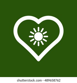   Sun  icon. Flat design.