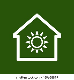   Sun  icon. Flat design.