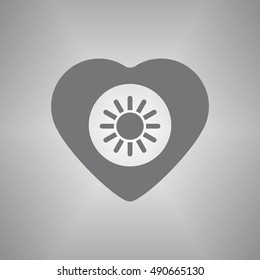   Sun  icon. Flat design.