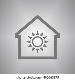   Sun  icon. Flat design.