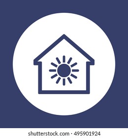   Sun  icon. Flat design.