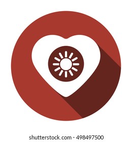  Sun  icon. Flat design.