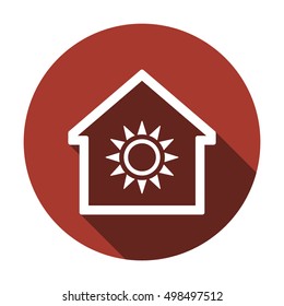   Sun  icon. Flat design.