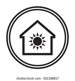   Sun  icon. Flat design.