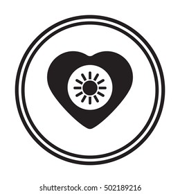   Sun  icon. Flat design.